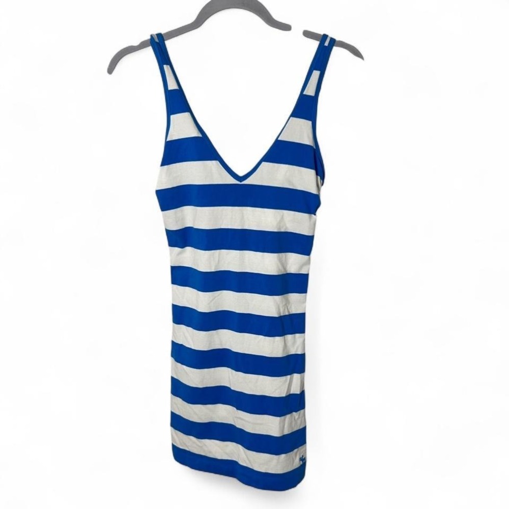 Abercrombie & Fitch Y2k Striped Long Tank Top Preppy Nautical Dress small
